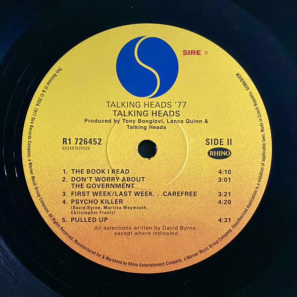 Talking Heads : Talking Heads: 77  (LP, Album, RE, RM + LP, Comp + Ltd, Gat)