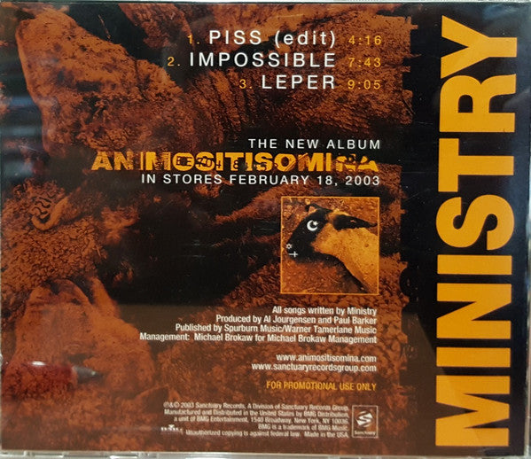 Ministry : Piss (CD, Promo, Smplr)