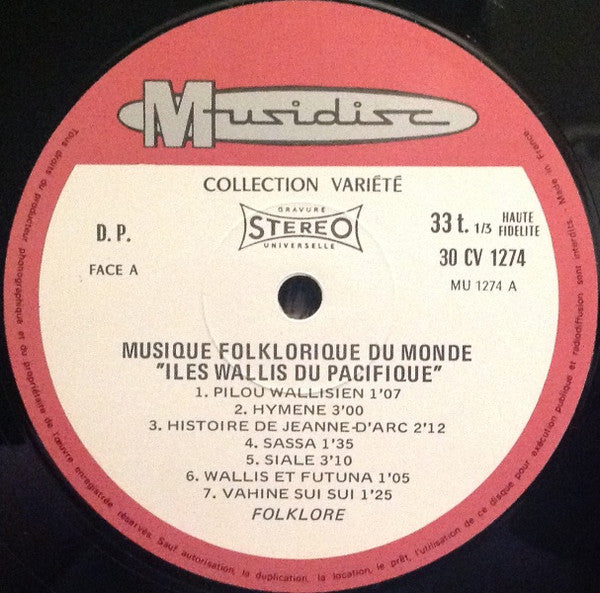 Maurice Bitter : Les Iles Wallis Du Pacifique (LP, RE)