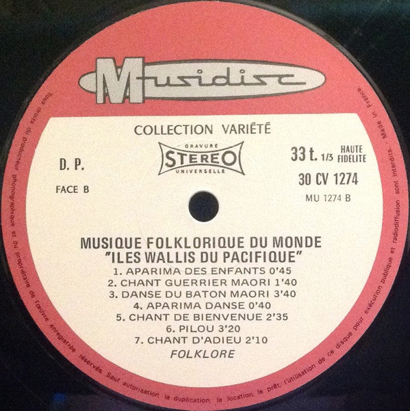 Maurice Bitter : Les Iles Wallis Du Pacifique (LP, RE)