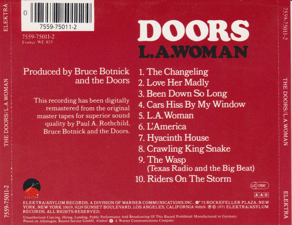 The Doors : L.A. Woman (CD, Album, RE, RM)