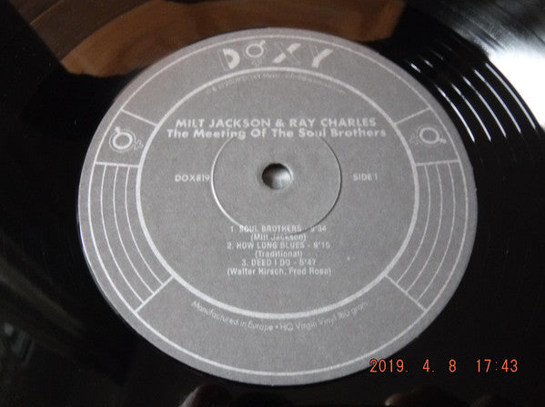 Milt Jackson & Ray Charles : The Meeting Of The Soul Brothers (2xLP, Comp, RE)