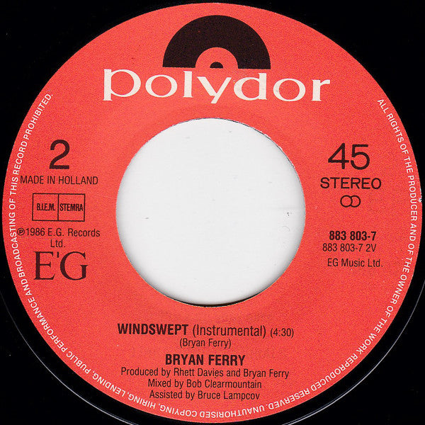 Bryan Ferry : ...Is Your Love Strong Enough? (7", Single)