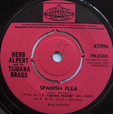 Herb Alpert & The Tijuana Brass : Spanish Flea (7", Single, Kno)