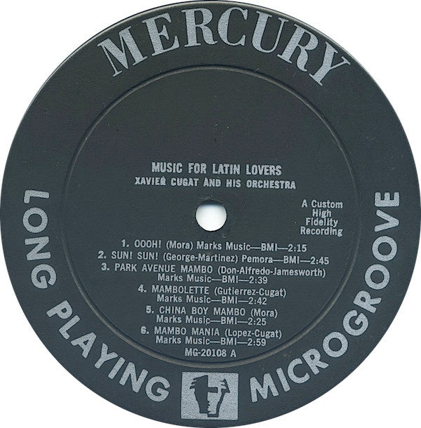 Xavier Cugat And His Orchestra : Mambo! (Music For Latin Lovers) (LP, Album, Mono, Ind)