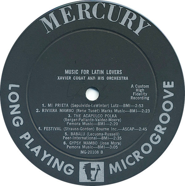 Xavier Cugat And His Orchestra : Mambo! (Music For Latin Lovers) (LP, Album, Mono, Ind)