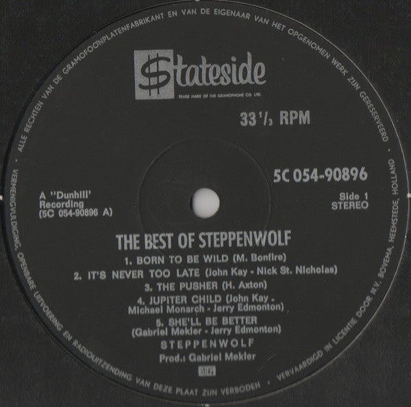 Steppenwolf : The Best Of Steppenwolf (LP, Comp)