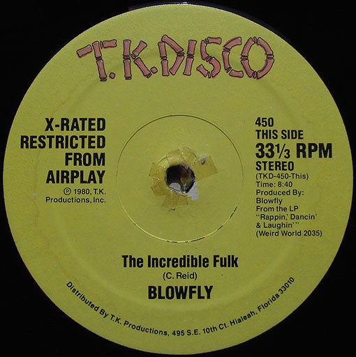 Blowfly : The Incredible Fulk (12")