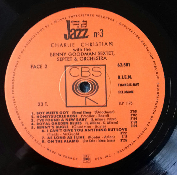 Charlie Christian With Benny Goodman Sextet, Benny Goodman Septet And Benny Goodman And His Orchestra : Solo Flight (LP, Comp, Mono)