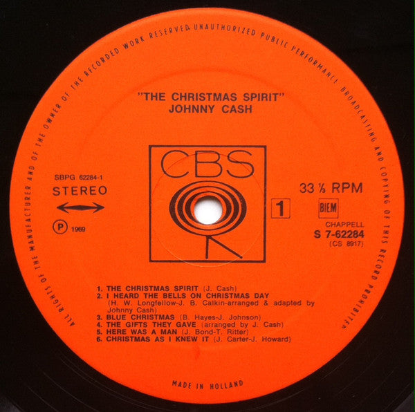 Johnny Cash : The Christmas Spirit (LP, Album, RE)