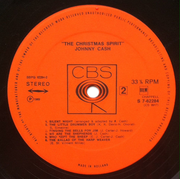 Johnny Cash : The Christmas Spirit (LP, Album, RE)