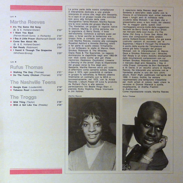 Martha Reeves / Rufus Thomas / The Nashville Teens / The Troggs : Martha Reeves / Rufus Thomas / The Nashville Teens / The Troggs (LP, Comp)