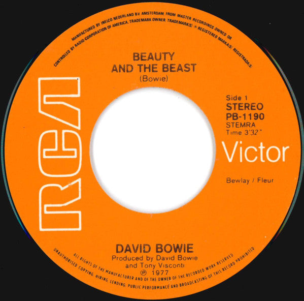 David Bowie : Beauty And The Beast (7", Single)