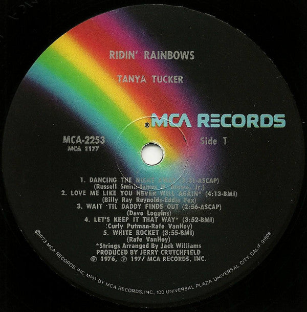 Tanya Tucker : Ridin' Rainbows (LP, Album, Glo)