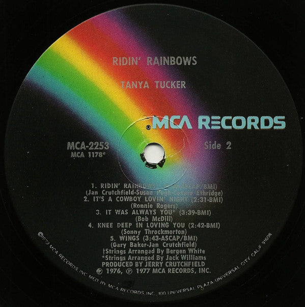 Tanya Tucker : Ridin' Rainbows (LP, Album, Glo)