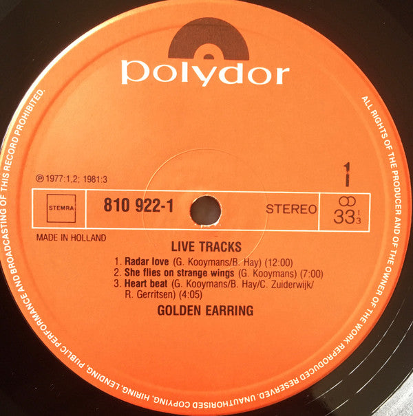 Golden Earring : Live Tracks (LP, Comp)