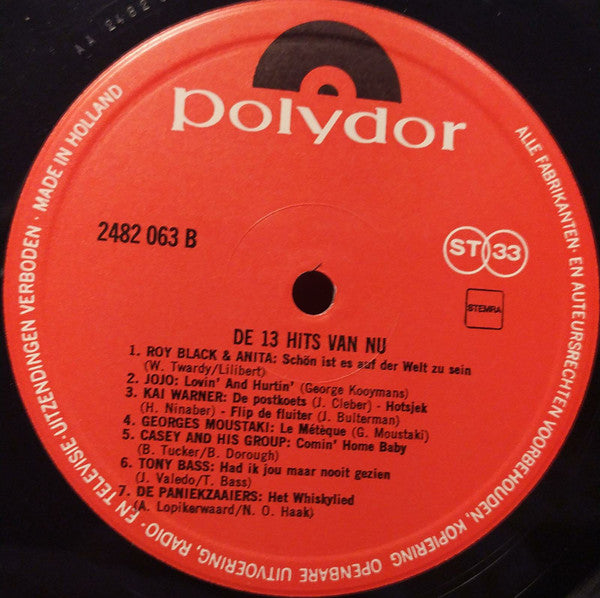 Various : De 13 Hits Van Nu! (LP, Comp)