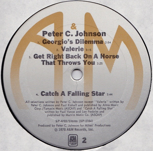 Peter C. Johnson : Peter C. Johnson (LP, Album)