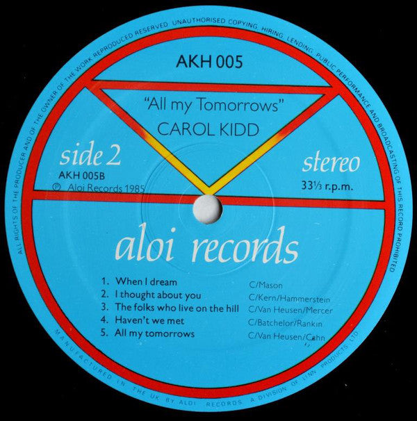 Carol Kidd : All My Tomorrows (LP, Album)