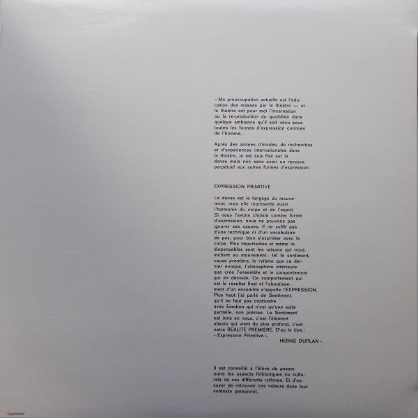 Herns Duplan : Expression Primitive (LP)