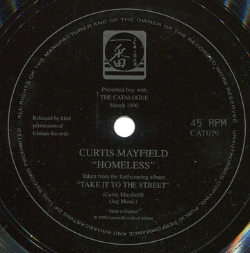 Curtis Mayfield : Homeless (Flexi, 7", S/Sided)