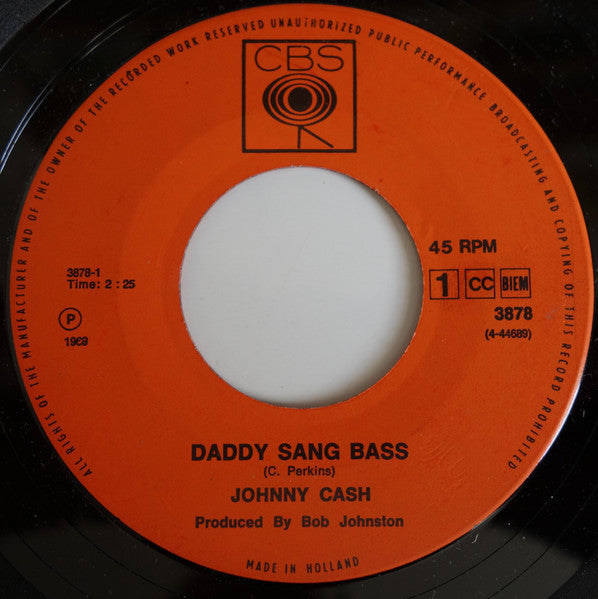 Johnny Cash : Daddy Sang Bass (7", Single)
