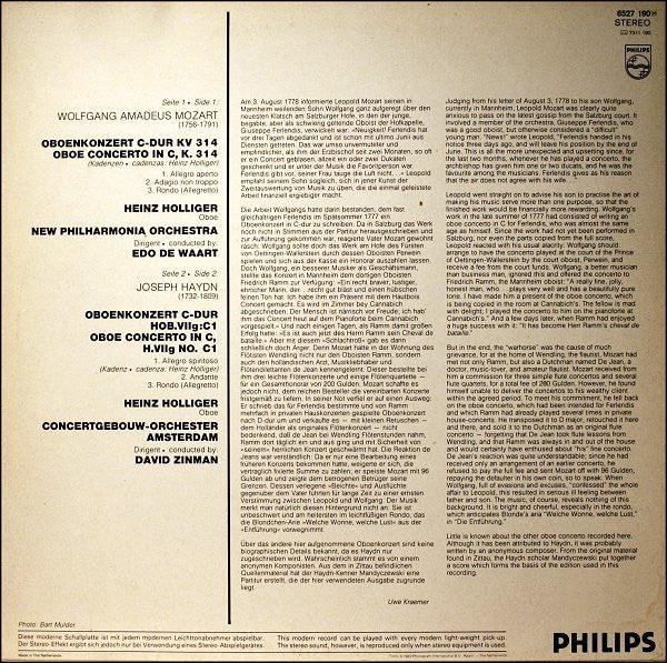 Wolfgang Amadeus Mozart • Joseph Haydn - Heinz Holliger : Oboenkonzerte = Oboe Concertos (LP, Comp)