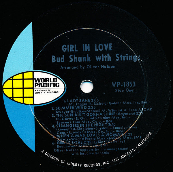 Bud Shank : Girl In Love (LP, Album, Mono)