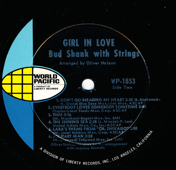 Bud Shank : Girl In Love (LP, Album, Mono)