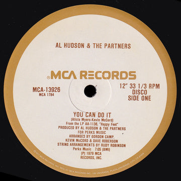 Al Hudson & The Partners : You Can Do It / I Don't Want You To Leave Me (12", Glo)