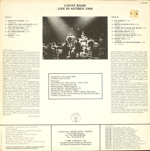 Count Basie : Live In Antibes, 1968 (LP, Album)