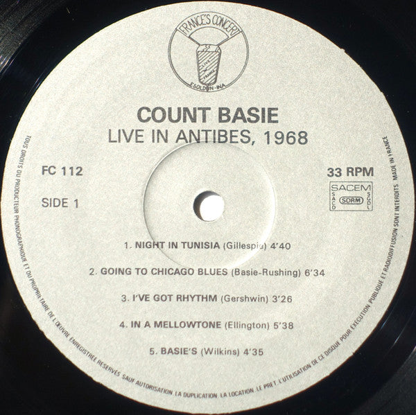 Count Basie : Live In Antibes, 1968 (LP, Album)