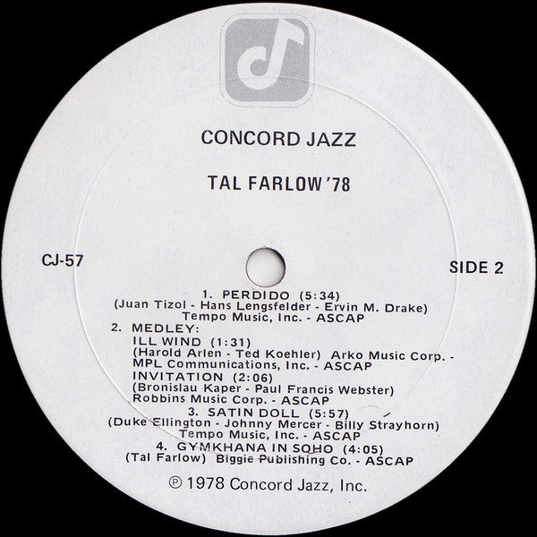 Tal Farlow : Tal Farlow '78 (LP, Album)