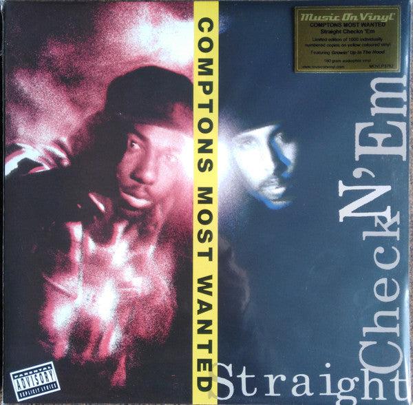Comptons Most Wanted* : Straight Checkn 'Em (LP, Album, Ltd, Num, RE, Yel)