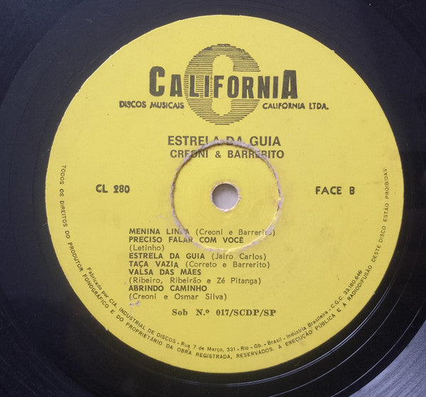Creoni E Barrerito : Estrela Da Guia (LP)