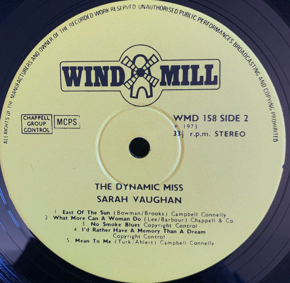 Sarah Vaughan : The Dynamic Miss Sarah Vaughan (LP, Comp)