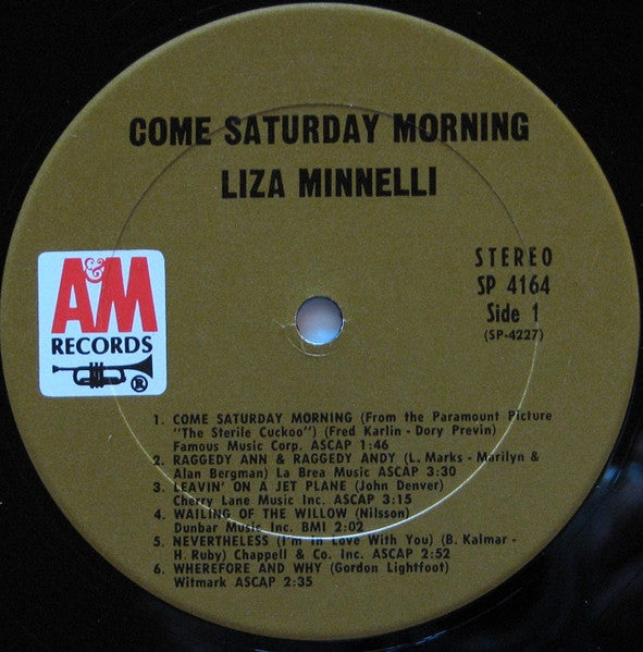 Liza Minnelli : Come Saturday Morning (LP, Album, San)