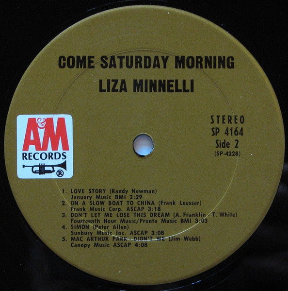 Liza Minnelli : Come Saturday Morning (LP, Album, San)