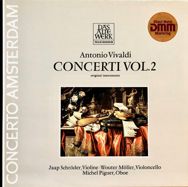 Antonio Vivaldi - Concerto Amsterdam • Jaap Schröder • Wouter Möller • Michel Piguet : Concerti, Vol. 2 (LP, Album, RE)