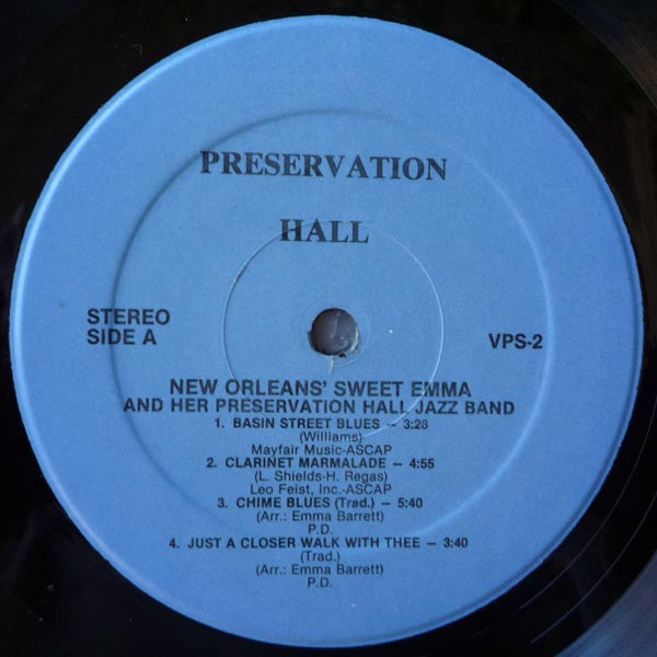 Emma Barrett : New Orleans' Sweet Emma And Her Preservation Hall Jazz Band (LP, RE)