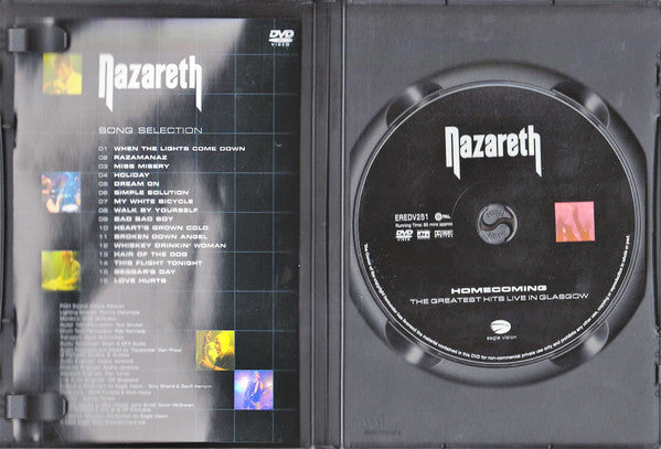 Nazareth (2) : Homecoming, The Greatest Hits, Live In Glasgow (DVD-V, PAL)
