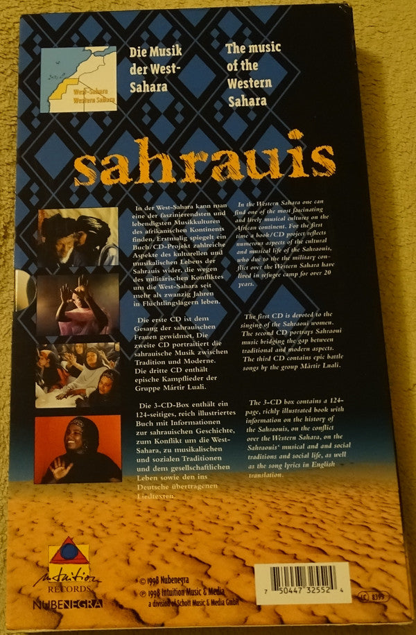 Various : Sahrauis (The Music Of The Western Sahara = Die Musik Der West-Sahara) (3xCD, Comp + Box)