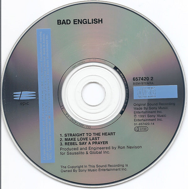Bad English : Straight To Your Heart (CD, Maxi)