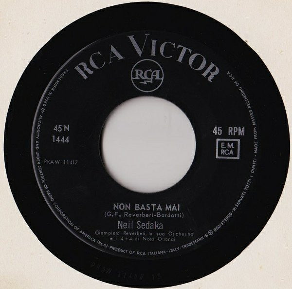 Neil Sedaka : Non Basta Mai (7", Mono)