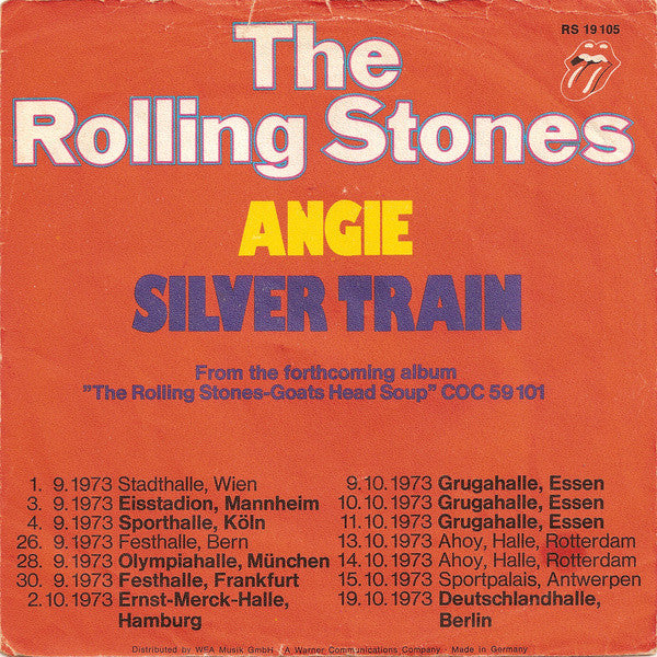 The Rolling Stones : Angie (7", Single)