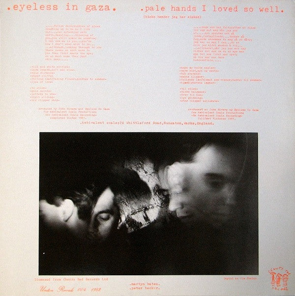 Eyeless In Gaza : Pale Hands I Loved So Well (LP, Album)