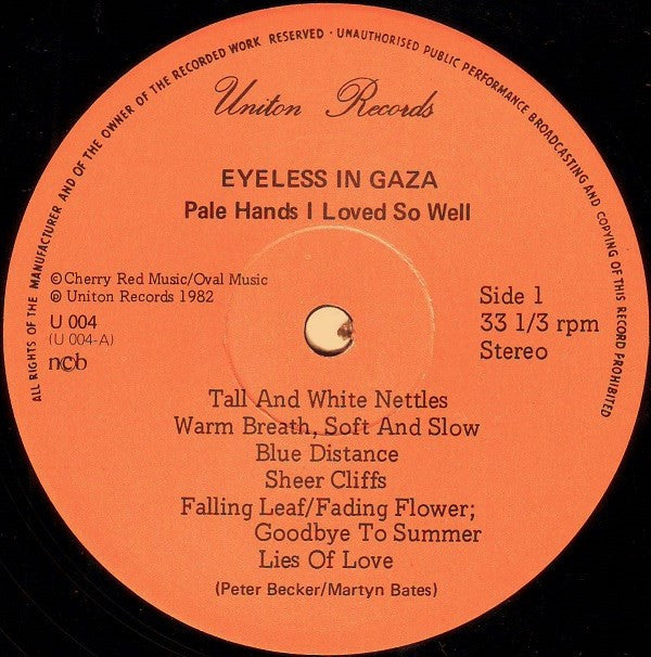 Eyeless In Gaza : Pale Hands I Loved So Well (LP, Album)