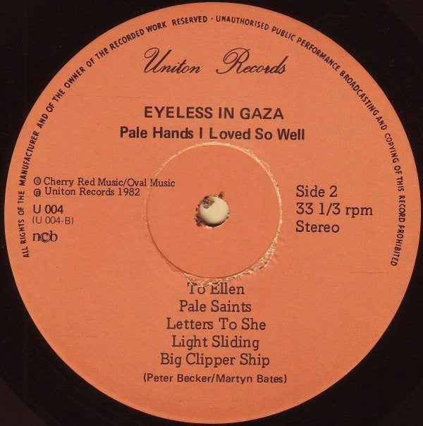 Eyeless In Gaza : Pale Hands I Loved So Well (LP, Album)
