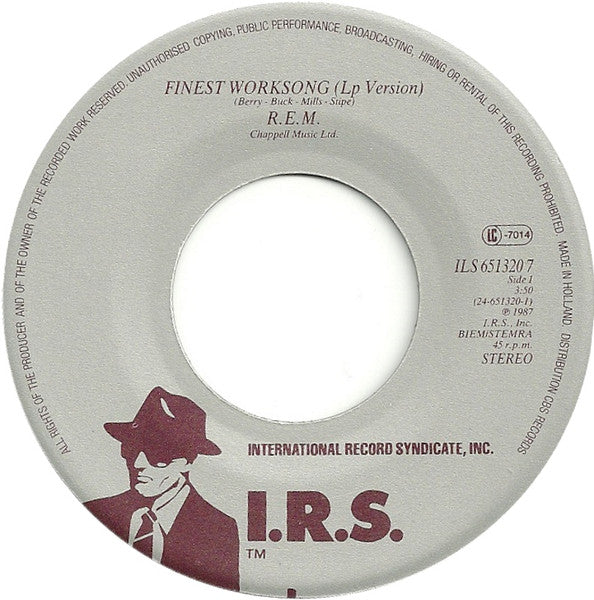 R.E.M. : Finest Worksong (7", Single)