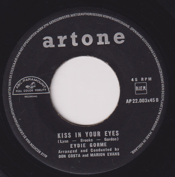 Eydie Gormé : Your Kisses Kill Me  (7", Single, Mono)